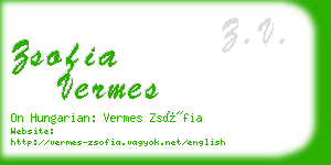 zsofia vermes business card